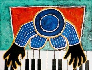 David Mihaly, 'Mr Boogie Woogie Man', 2003, original Painting Acrylic, 24 x 18  x 1 inches. Artwork description: 1911 Boogie Woogie and stride piano style...