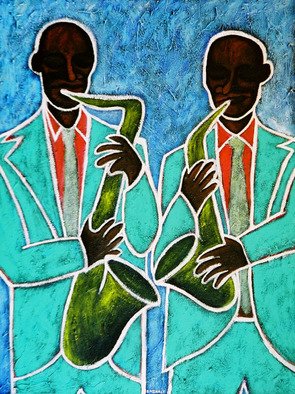 David Mihaly, 'Reeds', 2002, original Painting Acrylic, 30 x 40  x 1 inches. Artwork description: 2307  Tenor and alto...