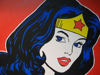 David Mihaly; Wonder Woman, 2008, Original Painting Acrylic, 24 x 20 inches. Artwork description: 241  Pop portrait of Wonder Woman ...