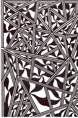 Scott Barlow; Willy Plonka 1 Of 2, 2016, Original Drawing Pen, 11.5 x 7.5 inches. Artwork description: 241  Psychedelic abstract piece. Part one of a two part series. 