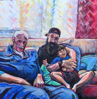 Sean Willett; Pliktas, 2019, Original Painting Acrylic, 20 x 20 inches. Artwork description: 241 Family portrait...
