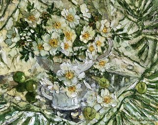 Olga Sedykh; The Mood Of Provence, 2020, Original Painting Oil, 50 x 40 cm. Artwork description: 241 spring, bouquet, Provence, flowers, green, mood...