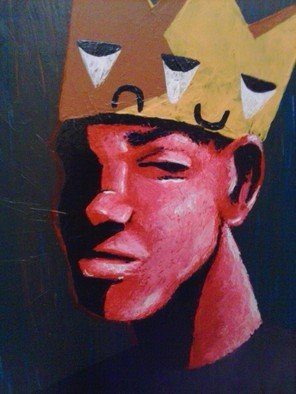 Cory Evans; Confidence, 2014, Original Painting Acrylic, 16 x 20 inches. Artwork description: 241  King, Queen, Prince, Princess, Royalty, Art, Artist, Painting, Original Art, Original Painting, Signed, Contemporary Art, Modern Art, Seeevans, See Evans, Crown       ...