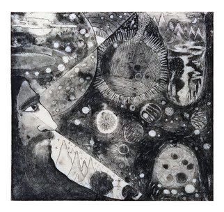 Senthilnathan Muthusamy; Divine Cosmic Prapancha, 2008, Original Printmaking Etching, 30 x 30 cm. Artwork description: 241 DININE COSMIC A VISIONARY AND POETIC EXPRESSION OF THE COSMIC ENERGY AND ITS EXISTENCE AND ITS VAST CREATRIX...