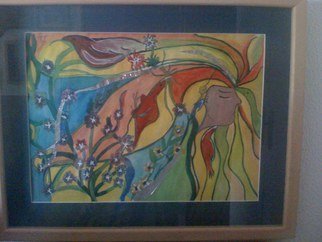 Serena Moreno; Los Cabellos Del Sol , 2014, Original Painting Tempera, 55 x 45 cm. Artwork description: 241    Abstract painting tempera in several colours    ...