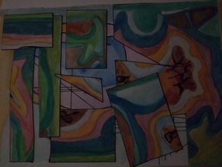 Serena Moreno; El Ciclo II, 2015, Original Painting Tempera, 55 x 45 cm. Artwork description: 241                Abstract painting tempera in several colours                ...