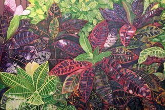 Steven Fleit, 'Floral Series 9', 2008, original Painting Acrylic, 36 x 24  x 1 inches. Artwork description: 1911 Caribbean, floral, palm fronds, ...