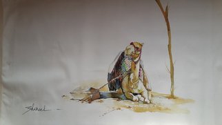 Shakeel Siddiqui; Untitled, 2010, Original Mixed Media, 3 x 4 feet. Artwork description: 241           i love camel so i draw it          ...