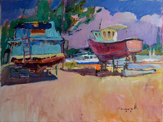 Alexander Shandor; Yacht Club, 2019, Original Painting Oil, 80 x 60 cm. Artwork description: 241 Painting: Oil on CanvasOriginal: One- of- a- kind ArtworkSize: 80 W x 60 H x 2 D cmFrame: Not FramedReady to Hang: Not applicablePackaging: Ships Rolled in a Tube...