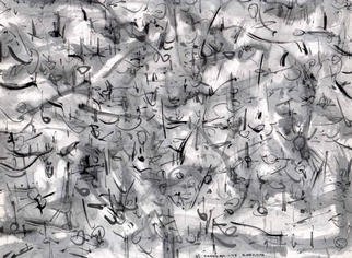 Richard Lazzara, 'ENERGIES', 1975, original Calligraphy, 12 x 9  inches. Artwork description: 3099    ENERGIES,     all is energies ! ! ! We hear this  but to see this                               to feel this                        to experience this  as space and brush strokes ! ! ! that is,    the TAO of the Sumie Symphony Series                                       by S. S. Shankar 1975....