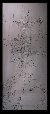 Richard Lazzara, 'FOR RUTH FULLER SASKI', 1974, original Painting Acrylic, 32 x 64  inches. Artwork description: 21315 FOR RUTH FULLER SASKI 1974 is a sumie calligraphic painting from the HAIKU KOANS  collection  found at 
