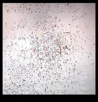 Richard Lazzara, 'GPS TRAPEZE NETWORK', 1972, original Painting Oil, 59 x 63  inches. Artwork description: 25275 GPS TRAPEZE NETWORK 1972  is a sumie calligraphy oil painting from the TALKING CALLIGRAPHY COLLECTION  as archived at 