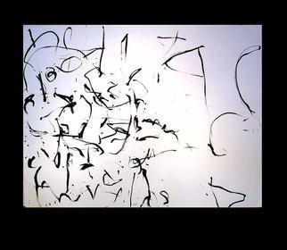 Richard Lazzara, 'KAABA Black Stone Meteori...', 1977, original Calligraphy, 46 x 35  inches. Artwork description: 28839 KAABA black stone meteorite lingam 1977 is a sumie calligraphy painting from the  HERMAE LINGAM ROSETTA as archived at 