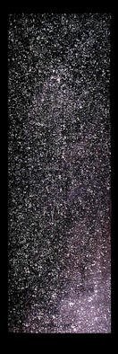 Richard Lazzara, 'MILKYWAY SUMIE', 1975, original Painting Acrylic, 20 x 60  inches. Artwork description: 21315 MILKY WAY  SUMIE1975  is a white calligraphy on black fabric as present by 