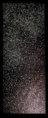 Richard Lazzara, 'MILKY WAY RISING', 1975, original Painting Acrylic, 22 x 60  inches. Artwork description: 21315 MILKY WAY RISING 1975 is a white calligraphy on black fabric as presented by 