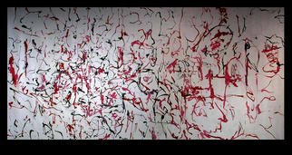 Richard Lazzara, 'RED SAUCE SPAGHETTI', 1973, original Painting Oil, 68 x 42  inches. Artwork description: 21315 RED SAUCE SPAGHETTI 1973  is from the RED POWER TIE oil paintings group as presented by 