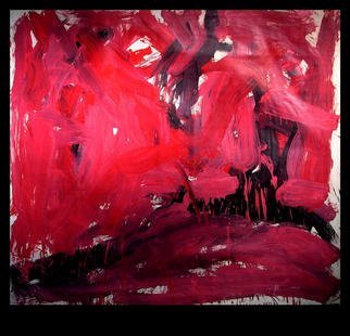 Richard Lazzara, 'RED WARRIOR', 1973, original Painting Oil, 74 x 68  inches. Artwork description: 21315 RED WARRIOR 1973  is from the RED POWER TIE  oil paintings group as presented by 