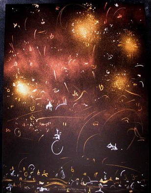 Richard Lazzara, 'SKY AS CANVAS', 1986, original Calligraphy, 19 x 25  inches. Artwork description: 13395 SKY AS CANVAS 1986 is from the MAHAKALA SERIES , with further paintings at 