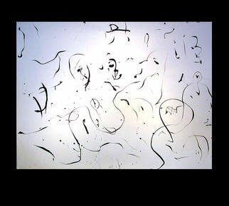 Richard Lazzara, 'Eureka Peak Idea Lingam', 1977, original Calligraphy, 46 x 35  inches. Artwork description: 29235 eureka peak idea lingam 1977 is a sumie calligraphy painting from the HERMAE LINGAM ROSETTA as archived at 