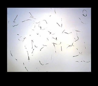 Richard Lazzara, 'Just Appearing Lingam', 1977, original Calligraphy, 46 x 35  inches. Artwork description: 28839 just appearing lingam 1977 is a sumie calligraphy painting from the HERMAE LINGAM ROSETTA  as archived at 