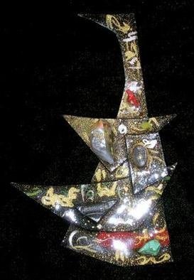 Richard Lazzara; Once On The High Seas Pin..., 1989, Original Sculpture Mixed, 3 x 4 inches. Artwork description: 241 once on the high seas pin ornament from the folio LAZZARA ILLUMINATION DESIGN is available at 
