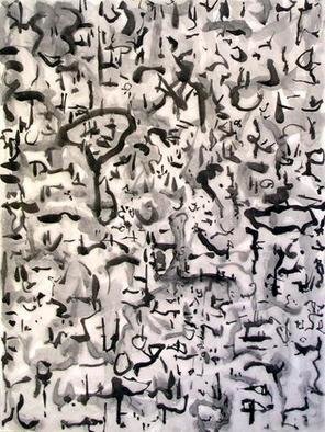 Richard Lazzara, 'Resonant Chords', 1975, original Calligraphy, 18 x 24  x 1 inches. Artwork description: 37155 resonant chords 1975 by Richard Lazzara is available from the folio - Sumie Door Meditations, along with more fine arts from 