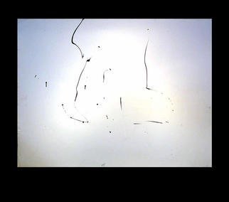 Richard Lazzara, 'Tall Straight Vertical Lingam', 1977, original Calligraphy, 46 x 35  inches. Artwork description: 28839 tall straight vertical lingam 1977 is a sumie calligraphy painting from the HERMAE LINGAM ROSETTA as archived at 