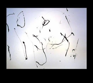 Richard Lazzara, 'Wearing The Locket Of The...', 1977, original Calligraphy, 46 x 35  inches. Artwork description: 29235 wearing the locket of the sacred lingam 1977 is a sumie calligraphy painting from the HERMAE LINGAM ROSETTA  as archived at 