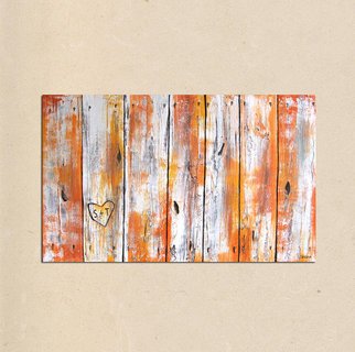 Shanna Daley; Rustic Carved Heart Wood Fence, 2014, Original Painting Acrylic, 36 x 24 inches. Artwork description: 241  original art, painting, art, artwork, fence, home decor, wall decor, heart, love, carved heart, words, faux wood, orange, abstract, contemporary art, modern art, rustic art, brown, white, fence, wood, texture, heavy texture, white, cottage, rustic, gold     ...