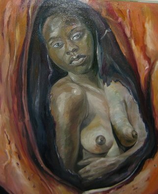 Sheila Fraga; Mamey, 2009, Original Painting Oil, 36 x 44 inches. Artwork description: 241  Woman as a fruit ...
