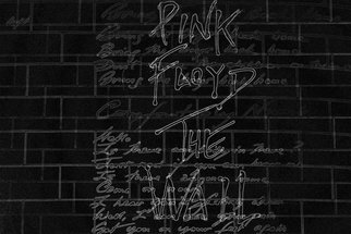 Shelley Catlin; Pink Floyd The Wall, 2014, Original Photography Digital, 24 x 20 inches. Artwork description: 241  Pink floyd The Wall, double exposure, lyrics, Vinyl artwork24   ...