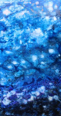 Shelly Leitheiser; Sky Blue Sky, 2013, Original Painting Acrylic, 12 x 24 inches. Artwork description: 241  Sky Blue Sky is an acrylic abstract from my imagination. It's chaotic and expressionistic, yet with intensely blue and white impressions of clouds. ...
