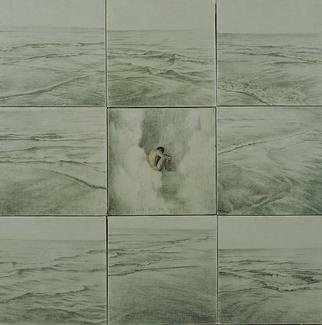 Shin-Hye Park, 'Landscape', 2001, original Mixed Media, 90 x 90  cm. 