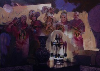 Shirin Moayya; Good Times, 2020, Original Mixed Media, 100 x 70 cm. Artwork description: 241 Good Times from Mirror of Fantasy...