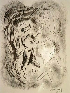 Shoshannah Brombacher, 'Simcha', 2006, original Drawing Pen, 11 x 14  cm. Artwork description: 5208  Simcha is joy. ...