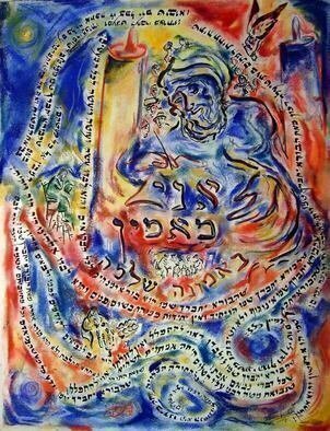 Shoshannah Brombacher, 'The 13 Iqqarim Of TRambam', 2008, original Pastel, 18 x 24  cm. Artwork description: 2793  The 13 tenets of faith ( iqqarim) from Rambam ( Maimonides) are shown her in a calligrafic version.Please CONTACT me for all information about price, availability, commissions etc. : SHOSHBM@ AOL. COM Thank you ...