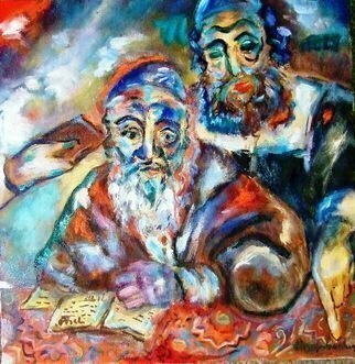 J. Brombacher; Study, 2007, Original Painting Oil, 12 x 12 inches. Artwork description: 241 I was born in Amsterdam and researched the 17th century Sephardic community of Amsterdam.  This resulted in a series of historical paintings, like this one, a rabbi studying a text.  Its not for sale but I have many more historical paintings. ...