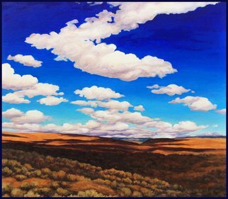 Sandra Bryant; Walk In Cowiche, 2020, Original Painting Oil, 25 x 22 inches. Artwork description: 241 This landscape was inspired by a beautiful walk in the desert country of Eastern Washington on a day with incredible clouds and sunshine. . . ...