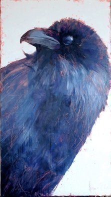 Igor Shulman, 'Jackdaw Barbara', 2019, original Painting Oil, 35.4 x 63  x 2 inches. Artwork description: 3828 If you thought that I was an ornithologist, then you were mistaken. I am an artist. I just like the birds. I like a lot more in this world. But the most beloved is nature and all of which it consists. And birds are an integral part ...