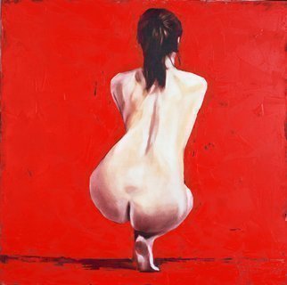 Igor Shulman, 'Nude 632', 2019, original Painting Oil, 27.5 x 27.5  x 2 inches. Artwork description: 3483 Why do I call nude pictures by numbers  This is not true. Sometimes I call them associatively by name. But more often still by numbers. This figure has no personality. It s still pop art. It can be anyone, and maybe none at all. If the woman ...