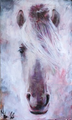 Igor Shulman, 'Portrait Of Old Horse', 2020, original Painting Oil, 23.5 x 39.4  x 2 inches. Artwork description: 3138 I was very pleased to make this picture. Firstly because I love horses. Secondly, I love old horses. And thirdly, this is my favorite form of expression. White on white. The whole picture rests on nothing, and at the same time it looks solid. Everything is woven ...