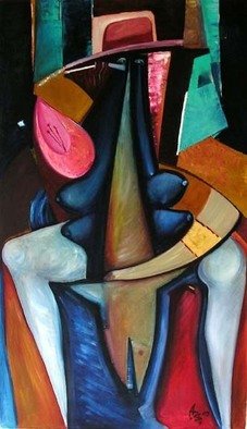 Alexander Sibachev; Shark Woman, 2005, Original Painting Oil, 32 x 56 inches. Artwork description: 241  Oil on Canvas. Please e- mail for payment and shipping information....