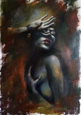 Tatiana Siedlova; Glow, 2016, Original Painting Oil, 70 x 100 cm. Artwork description: 241 The woman is the most beautiful creation, it attracts warm feelings, blinding beauty but closes the truth - it is only the body, but it is perishable, life is short but beautiful, it s just a moment. . . .Keywords: white, woman, brown, girl, light...