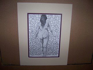 Seiglinda Welin; Nude, 2012, Original Drawing Pen,   cm. Artwork description: 241              pen/ ink  ,  comes  mounted 25 by 20 cms               ...