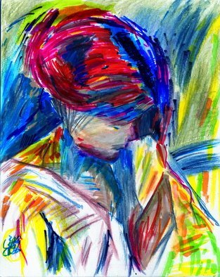 Dennis Simon; This Be The Day, 2021, Original Watercolor, 8 x 10 inches. Artwork description: 241 A prayer of twenty years for a lost soul mate, a redhead...