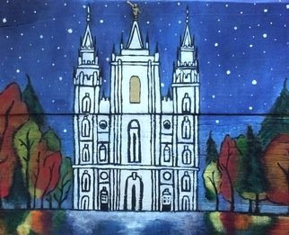 Sina Nuusila; Lds Salt Lake City Utah Temple, 2017, Original Painting Acrylic, 8 x 6 inches. Artwork description: 241 Hand painted picture of Lds Salt Lake City Utah temple on hand made wooden canvas. Based on a photo of the Salt Lake City Utah temple with a slight Change in season. One of a kind and completely hand crafted. ...