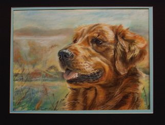 Morris Docktor; Golden, 2021, Original Drawing Pastel, 16 x 12 inches. Artwork description: 241 Commissioned portrait ...