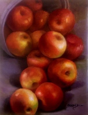 Eun Yun; Apples, 2017, Original Painting Oil, 16 x 20 inches. 