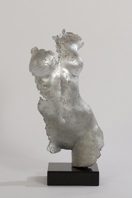 Rastislav Kralik Spada; Torso Of Venus Silver, 2020, Original Sculpture Other, 250 x 700 mm. Artwork description: 241 TORSO OF VENUS, mold casting, true silver, polymer concrete, base black granite...