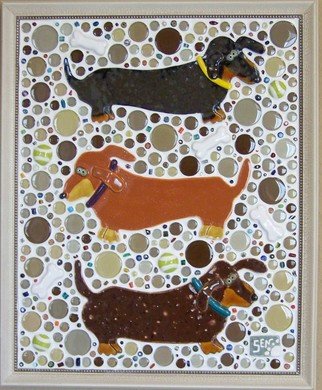 Suzanne Noll, 'Tail Chasers', 2010, original Mosaic, 17.5 x 21.5  x 1.5 inches. Artwork description: 1911    This piece is called 